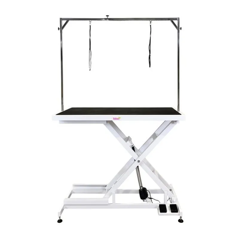 Stół groomerski Blovi Callisto z podnośnikiem elektrycznym, czarny blat 125x65 cm