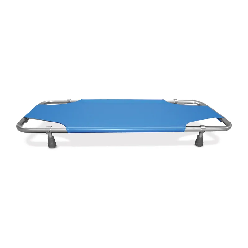 Nosze weterynaryjne Eickemeyer 120 × 52,5 cm – aluminiowa rama, niebieskie pokrycie nylonowe, nóżki