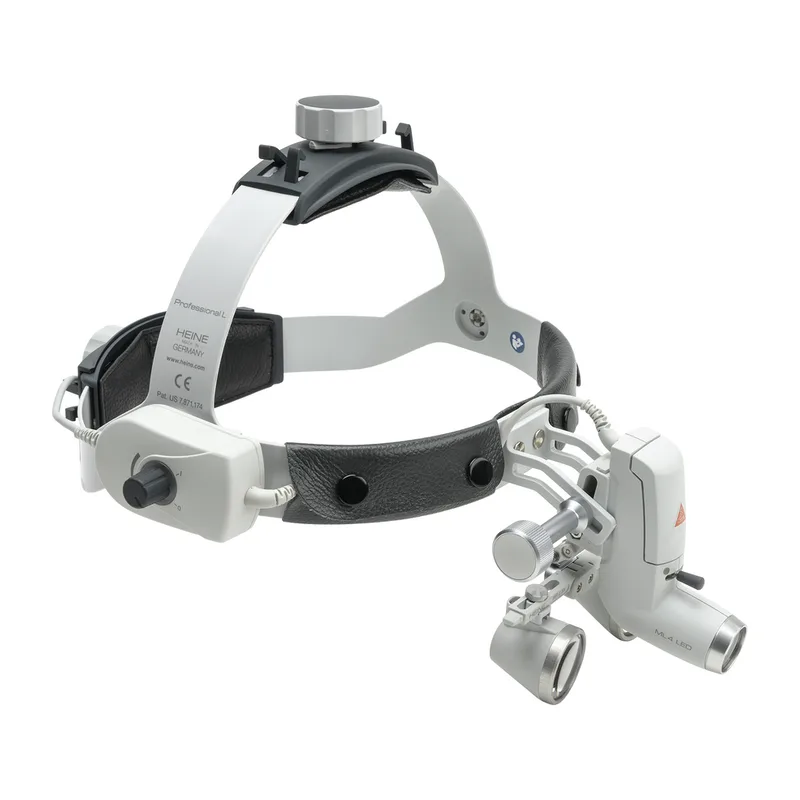Lampa czołowa HEINE ML4 LED z lupą HR 2,5x na opasce Professional L