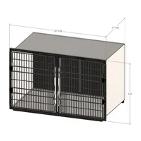 Rysunek wymiarowy klatki Shor-Line 1219,2 × 762 × 717,6 mm