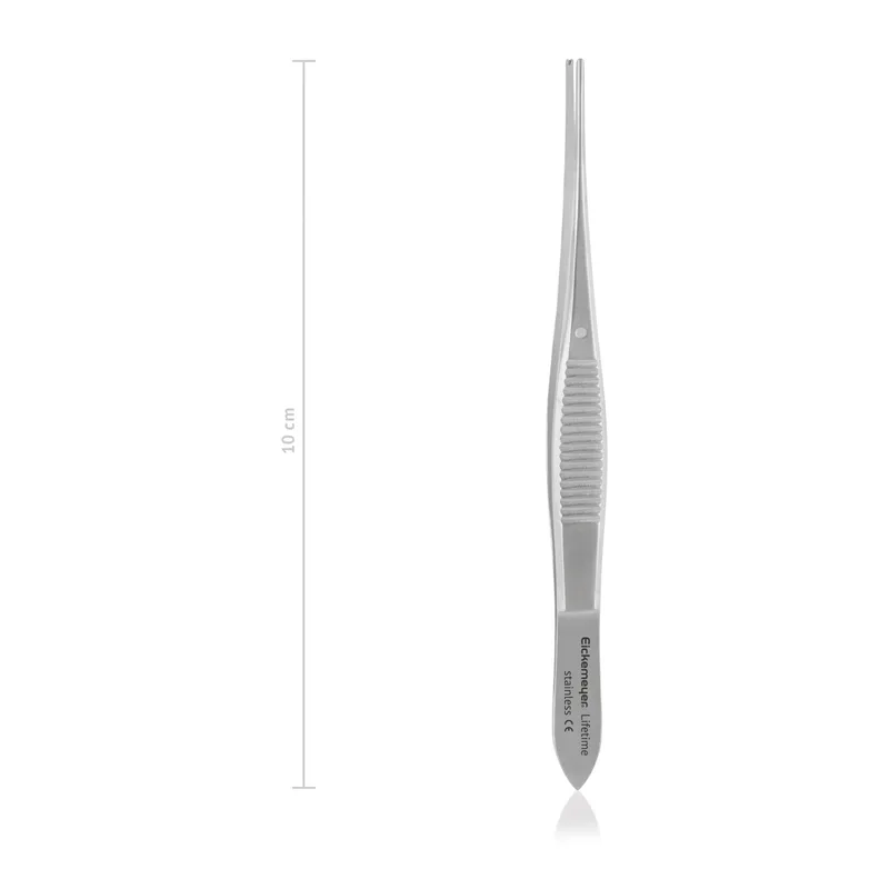 Pęseta oczna Graefe iris 10 cm prosta zęby 1×2 (chirurgiczna) Eickemeyer